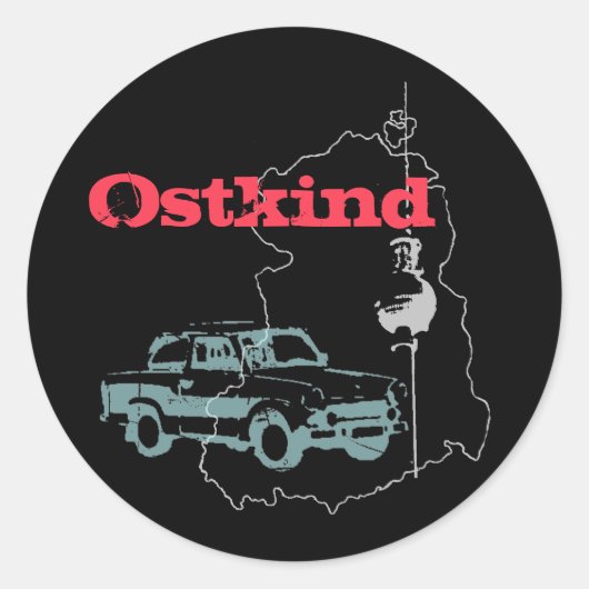 Ostkind Design Ronde Sticker (Voorkant)