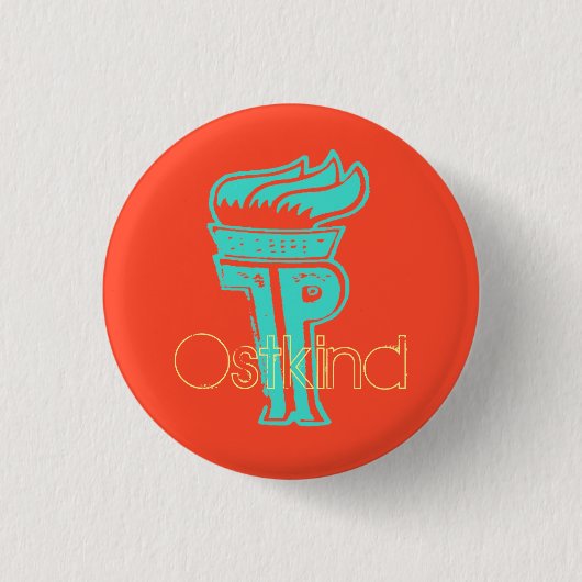 Ostkind Pionierdesign DDR Ronde Button 3,2 Cm (Voorkant)