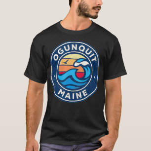 Ostop Maine ME  Nautical Waves Design T-shirt