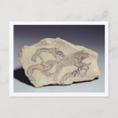 Ostracon met een hond die een hyena achtervolgt (l briefkaart (Voorkant)
