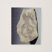 Ostracon met een hond die een hyena achtervolgt (l legpuzzel (Verticaal)