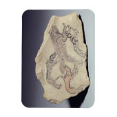 Ostracon met een hond die een hyena achtervolgt (l magneet (Verticaal)