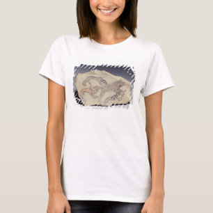 Ostracon met een hond die een hyena achtervolgt (l t-shirt