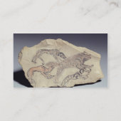 Ostracon met een hond die een hyena achtervolgt (l visitekaartje (Achterkant)