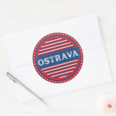 Ostrava City Pride Embleem – Tsjechische identitei Ronde Sticker (Envelop)