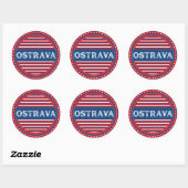 Ostrava City Pride Embleem – Tsjechische identitei Ronde Sticker (Vel)