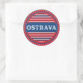 Ostrava City Pride Embleem – Tsjechische identitei Ronde Sticker (Tas)