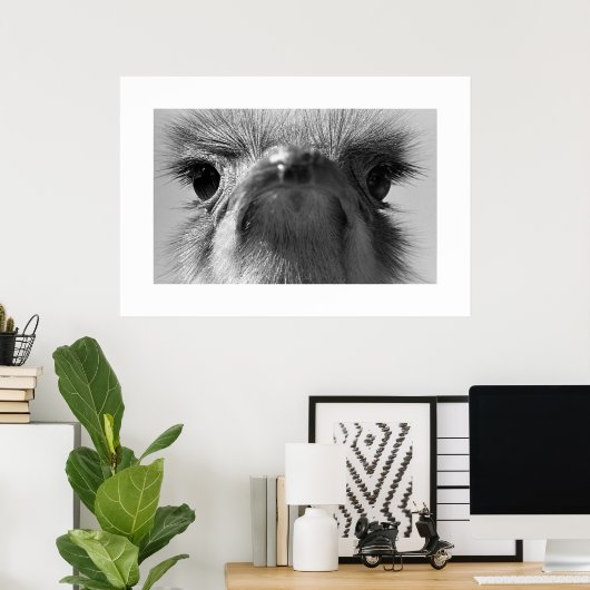 Ostrich#1-Poster Poster (Thuiskantoor)