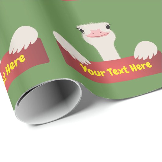 Ostrich Banner Cadeaupapier (Rol Hoek)