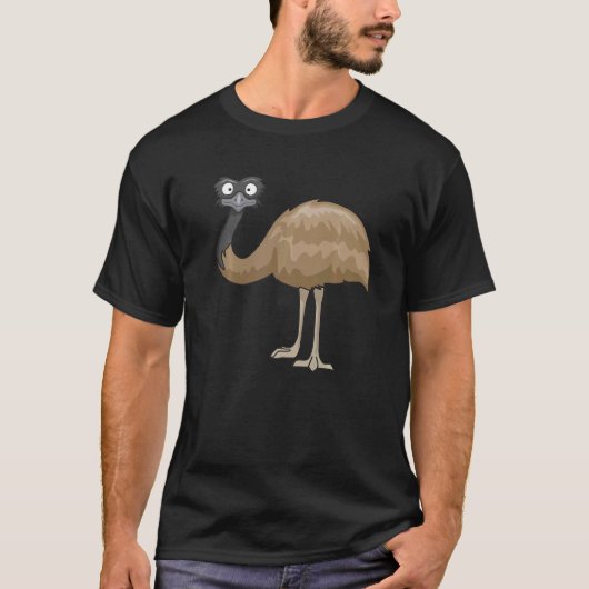 Ostrich Bird  Cute Birds Animal  Graphic T-shirt (Voorkant)