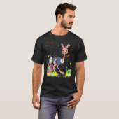 Ostrich Bird Easter Egg Hunt Bunny Ostrich Pasen T-shirt (Voorkant volledig)