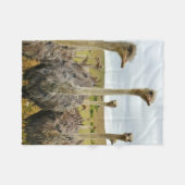 Ostrich Bird Fleece Deken (Voorkant (Horizontaal))