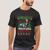 Ostrich Bird Lover Xmas Lighting Ugly Ostrich T-shirt (Voorkant)