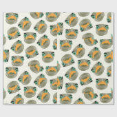 Ostrich Bird Pattern Cadeaupapier (Vlak)