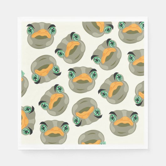 Ostrich Bird Pattern Servet (Voorkant)