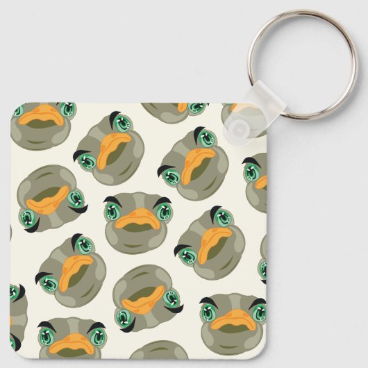Ostrich Bird Pattern Sleutelhanger (Achterkant)