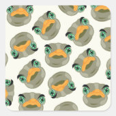 Ostrich Bird Pattern Vierkante Sticker (Voorkant)