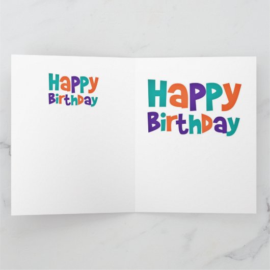 Ostrich Birthday Kaart (Binnen)