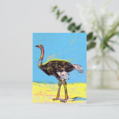 Ostrich Briefkaart (Staand voorkant)
