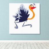 Ostrich Canvas Print (Insitu (Houten vloer))