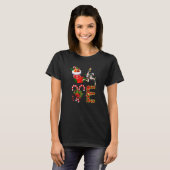 Ostrich Christmas Lights Led  Santa Hat Christmas T-shirt (Voorkant volledig)