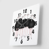 Ostrich Clock Vierkante Klok (Hoek)