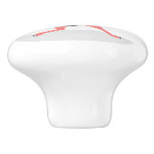 Ostrich Design Personalised Keramische Knop (Zijkant)