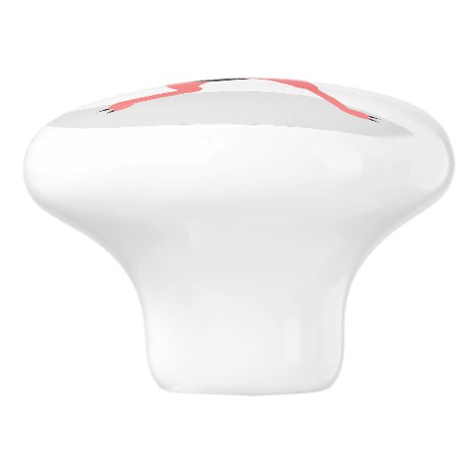 Ostrich Design Personalised Keramische Knop (Zijkant)