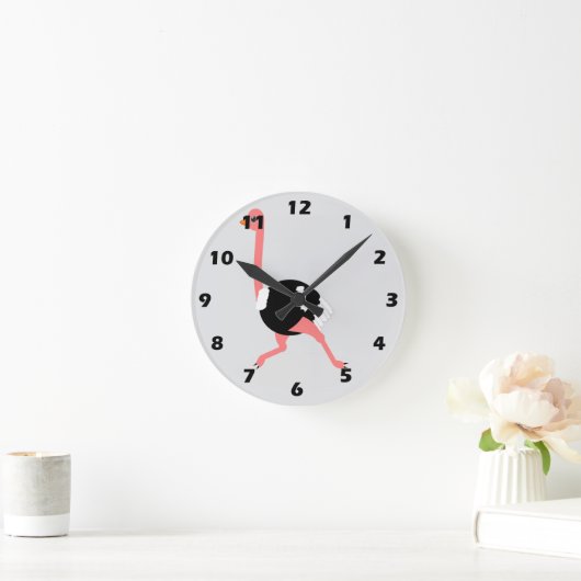 Ostrich Design Ronde Klok (Huis)