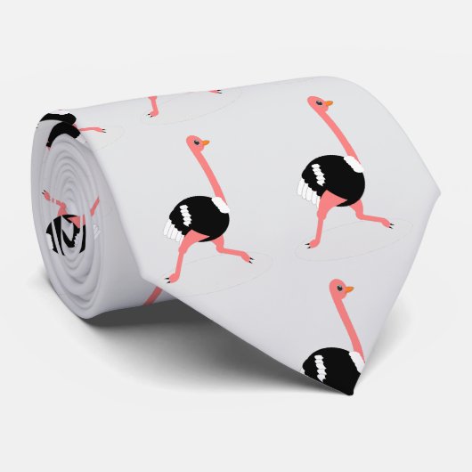 Ostrich Design Stropdas (Opgerold)