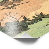 Ostrich en Chicken Illustrated Foto Afdruk (Hoek)