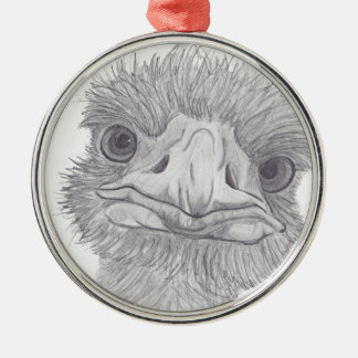 Ostrich Face Metalen Ornament