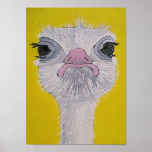 Ostrich Face Poster (Voorkant)