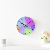 Ostrich Feathers & Flowers Wall Clock Ronde Klok (Huis)