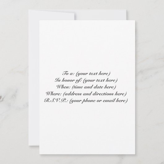 Ostrich Feathers Kaart (Achterkant)