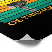 Ostrich Funny Animal Quote met vorm Desi Poster (Hoek)