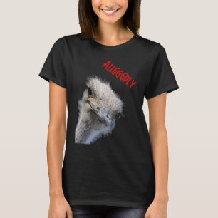 Ostrich Funny Bird Face met Goofy Expression Alle T-shirt