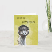 Ostrich Funny Birthday Card Kaart (Voorkant)