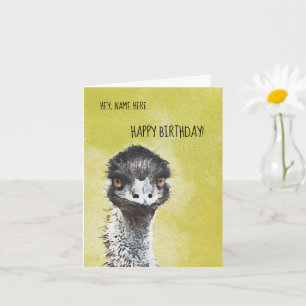 Ostrich Funny Birthday Card Kaart