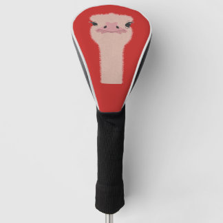 Ostrich grappig gezicht golfheadcover