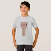 Ostrich grappig gezicht t-shirt (Voorkant volledig)