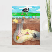 Ostrich Happy Birthday wenskaart van N. Janes Kaart (Voorkant)