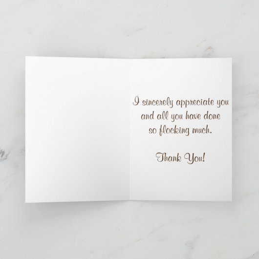 "Ostrich" Hartelijk dank Kaart (Binnen)