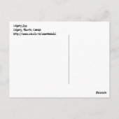 Ostrich in de sneeuw briefkaart (Achterkant)