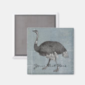  Ostrich Magneet (Voorkant / Achterkant)