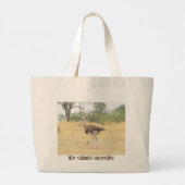 Ostrich, nog niet klaar met WINTEN! Grote Tote Bag (Achterkant)