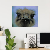Ostrich of Emu met "problemen"! Poster (Thuiskantoor)