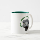 Ostrich-probleem Tweekleurige Koffiemok (Voorkant rechts)