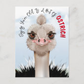Ostrich Pun Funny Birthday Briefkaart (Voorkant)