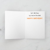 Ostrich Pun Funny Birthday Kaart (Binnen)